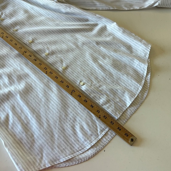 SuitSupply Cotton Tencel Light Gray Long Sleeve Button Dress Shirt 17 Extra SLIM - Picture 8 of 9